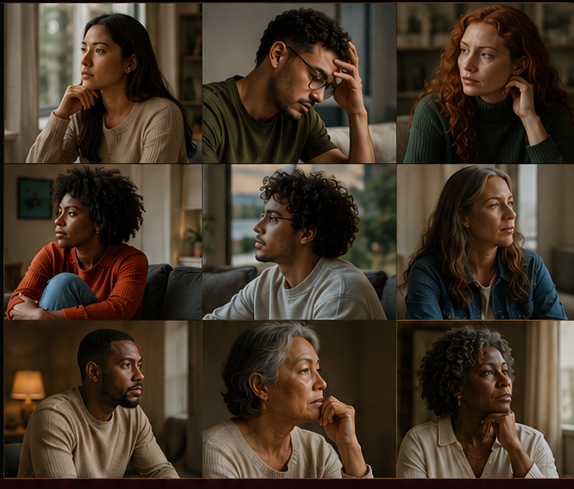 A diverse group of adults representing the people Sacred Spaces serves